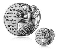 Weysat 2 Pcs Guardian Angel Visor Clips for Cars Sun Visor Clip Guardian Angels by Your Side Through Your Travels Protect and Guide Christian Car Accessories New Car Gifts for Driver Friend