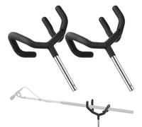 Weysat 2 Pcs Metal Microphone Boom Support Holder for C Stand and Mic Stand, Non Slip Frosted Shock Mount for Microphone and Audio Equipment, Fits Grip Head, Black