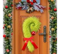 Weysat Candy Cane Wreath Hangers for Front Door Christmas Door Sign Bow Decorations Christmas Ball Ornaments Welcome Signs Wreaths for Xmas Tree Indoor Outdoor Wall Window Decoration