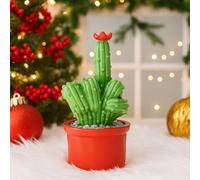 Weysat Cute Middle Finger Cactus Figurine 5.91 Inch Funny Middle Finger Cactus Desk Decoration Funny Resin Decoration for Yard Naughty Gag Gifts Sculpture for Home Office Desk Decor
