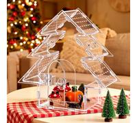 Weysat Jumping Spider Enclosure 8.3" x 3.9" x 8.3" Acrylic Tarantula Enclosure Christmas Tree Style Insect Terrarium with Magnetic Door Transparent Terrarium for Reptiles, Amphibians and Spiders