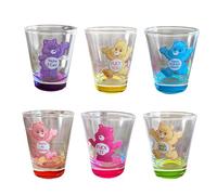 WEYSHHT Swear Bears Shot Glasses 6-Piece Set, Insulated Mini Care Bear Tumbler Glasses for Cocktail, Whiskey, Travel & Party