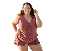 WEYSHHT Swim Romper Built-in Bra, Swimsuit with Integrated Bra, Plus Size Women's Swimsuit with Built-in Bra, Swimsuit Romper for Women