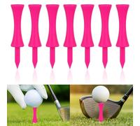 Weysoo Golf Tees Plastic, 100pcs Castle Golf Tees, Small Castle Tees, Highly Visible Bright Colors, Durable Winter Golf Tees (PINK)