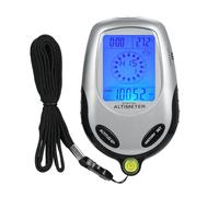 Weytoll 8-in-1 Electronic Handheld Altimeter Compass Barometer Thermometer Weather Forecast Time Calendar Clock Outdoor Sports Mountain Climbing Tool with Backlight