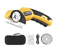 Weytoll Cardboard Cutter, 4V Cordless Electric Scissors with Safety Lock & LED Light Electric Circular Shears for Leather Carpet Plastic Cutting Sewing Crafting Project