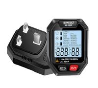 Weytoll Intelligent Socket Tester Handheld Voltage Tester RCD Leakage Detection Tool LCD Display with Voice Broadcast Automatic Shutdown Function for Home Office and Industrial Use