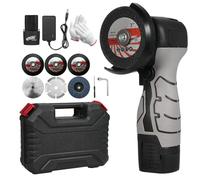 Weytoll Mini Angle Grinder - 7000RPM Cordless Grinder with 2Pcs 16.8V 2000mAh Battery and Grinding Disc for Cutting Polished Brick, Wood, Stone, Steel