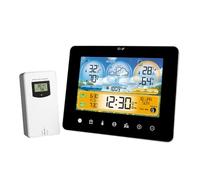 Weytoll Weather Station Indoor Outdoor Thermometer with Remote Sensors and Touch Color Screen Weather Thermometer Forecast Station with Sunrise Sunset Time and Tide Level
