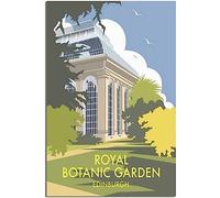 WEYUE Canvas printing Royal Botanic Garden Edinburgh Retro Travel Poster Painting Decorative Paintings Home Decoration Canvas Unframed 60x90cm