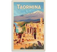 WEYUE Canvas Prints Italy Taormina Vintage Travel Poster Wall Paintings Room Decor Home Decoration Painting Unframed 30x45cm