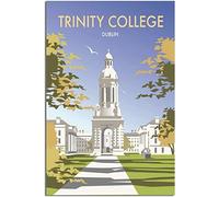 WEYUE Canvas Prints Trinity College Dublin Retro Travel Poster Decorative Paintings Wall Art Mural Painting Canvas Unframed 30x45cm