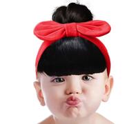 Wezalget Baby Bowknot Bangs Wigs - Bangs Wig Headband for Toddler,Breathable Lovely Hair Accessories for Celebrations Stage Performances Festivals