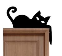 Wezalget Cat Door Cover - Wooden Decoration to Over the Door | Wall Decoration Cat Shape for Enthusiasts Home Outdoor Events Bedroom