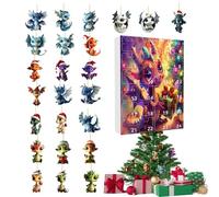 Wezalget Christmas Dragon | 24 Christmas Dragon Acrylic Pendants - Car Decorations for Office Home School Room Dorm Thanksgiving Party Apartment