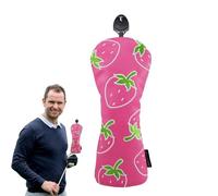 Wezalget Club Covers - Funny Strawberry Driver Shield,Waterproof Anti-Wear Club Head Protection for Vacation Golf Course Driving Range Outdoor Practice Tournament Clubhouse