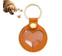 Wezalget Dog Hair Keyring | Memorial Keyring for Dogs | Heart Pendant for Bag Backpack Collection