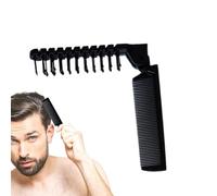 Wezalget Folding Travel Comb For Women,Double-Headed Pocket Hair Brush | Fine Tooth Makeup Comb, Anti-Static, Styling Tool For Outing Date, Holiday