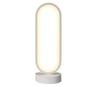 Wezalget Modern Bedside Lamp - Oval Shape Dimmable Table Light,Decorative Led Adjustable Reading Light for Study Desk Hotel Cafe Vanity Bookshelf Nursery Restaurant Patio