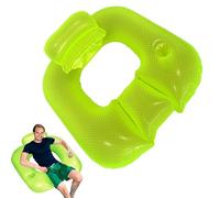Wezalget Pool Lounger Float,Inflatable Pool Lounger Float Recliner - Raft with Drink Holder, Relaxing Bed with Backrest for Hot Days Beach Backyard Poolside