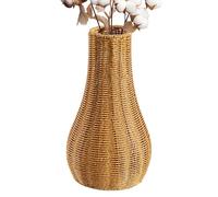 Wezalget Rattan Woven Flower Vase, Small Wicker Flower Basket, Rustic Flower Arrangement Container, Decorative Wicker Vase, for Home Balcony Garden Decor