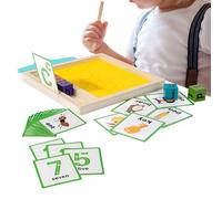 Wezalget Sand Tray Toys Wooden | Letter Writing Sand Box | Sensory Game for Word Learning Kindergarten Special Education Classroom Girls Son Daughter