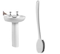 Wezalget Scrubber for Toilet - Toilet Scrub Brush Multifunctional,Ergonomic Brush with Hanger Hole for, Tile Wall, Sinks, Bathtub, Washbasin, Floor