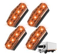 Wezalget Strobe Light,Led Flashing Security Light Solar Powered - 4 Pieces High-Brightness Automotive Alarm Fixture Assemblies for Safety Road Construction Signs Cars Construction Sites Vehicles