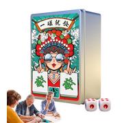 Wezalget Travel Mahjong Sets | /set Chinese Mah Jongg & Mahjong Poker Set - Waterproof Handheld Poker, Chinese Mah Jongg, Thicken Mahjong Playing Cards for Poker Game, Travel, Home, Picnic,