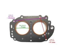 WeZcHEN 677-11181-A0 Cylinder Head Gasket for Ya-m Outboard 6 8 HP 6B 8B 2 Stroke 677-11181 A1 677-11181-00