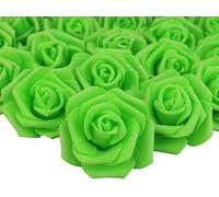 Wezt Jam Florals Artificial Rose Flower Heads, 100pcs Foam Roses Bulk Artificial Flower for DIY Wedding Bouquets Centerpieces Arrangements Party Baby Shower Home Decor (Fruit Green)