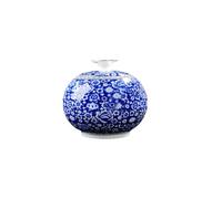 WF Ceramic Ginger Jar, Ceramic Storage Bud Jar blue and white porcelain Chinese with Lid - Airtight Container for Coffee Beans, Tea, Dog Treats, Beans, Kitchen & Home Organizer 33 oz