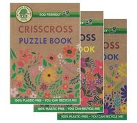 WF Graham Eco-Friendly Criss Cross Crossword Puzzle Books for Adults | Plastic-Free Crossword Books, Brain Teasers | Over 130 Criss Crosses in Each | Set of 3