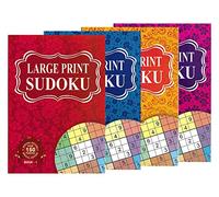WF Graham Large Print A5 Sudoku Puzzle Books for Adults and Teens - Pack of 4 Sudoku Activity Book Set with over 150 Puzzles Each