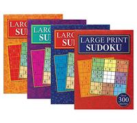 WF Graham Large Print Sudoku Puzzle Books for Adults and Teens - Pack of 4 Sudoku Activity Book Set with over 300 Puzzles Each