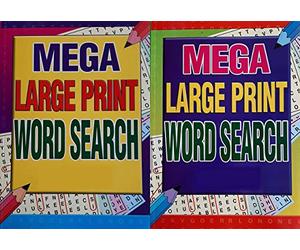 WF Graham Mega Large Print Word Search - 2 book value set