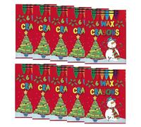 WF Graham Pack of 10 x 6 Christmas Wax Crayons for Kids' Stocking Fillers
