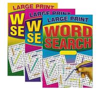WF Graham Pack of 3 Assorted A5 Large Print Word Search Books for Adults | Travel Games Puzzle Books for Adults | Word Games and Word Puzzles, Gifts for Partially Sighted People