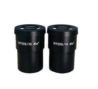 WF10X/20mm WF20X/10mm WF15X/15mm Wide Angle Eyepiece High Eyepoint Ocular For Stereo Microscope Trinocular/Binocular Microscopio (Color : WF20 2pcs)