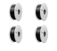 WFBOUPXQ 4KG 3d Printing Filament 1 Roll PLA + 1 Roll ABS + 1 Roll PETG + 1 Roll TPU, 4 Rolls Black 1KG