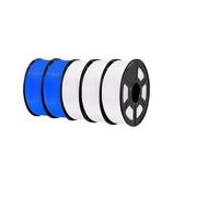 WFBOUPXQ PLA+ Filament 5KG 1.75mm 3D Printing PLA Plus ABS White Black Red Blue Green Orange Filament For FDM Printer 3D Pen(PLA Plus 2BL 3WH)
