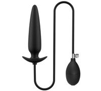 WFBRTS Inflatable Anal Plug for Men & Women, Hand-Pump Expandable Butt Plug with Rotary Air Valve, Body-Safe Silicone Beginner to Advanced Trainer, Flared Base, 15cm/5.91in, Black