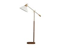 WFchenj222-6 Floor Lamps- Wooden Floor Lamp Living Room Vertical Vintage Pleated Ambiance Rotatable Adjustable Standing Light