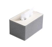 WFchenj222-6 Tissue Box Cover- Fabric Tissue Box Square Clashing Colour for Home Hotel Toilet Desktop Tissue Box Facial Tissue Case(Gris)