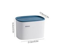 WFchenj222-6 Tissue Box Cover- Tissue Box with Compartment Desktop Decorative Box for Home Multifunctional Tissue Box Facial Tissue Case(White)