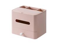 WFchenj222-6 Tissue Box Cover- Tissue Box with Platform and Storage Drawer for Home Hotel Room Desktop Tissue Box Facial Tissue Case(Pink)