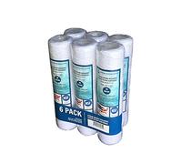 WFD, WF-SW1020 2.5"x10" 20 Micron String Wound Sediment Water Filter Cartridge, Fits in 10" Standard Size Housings of Undersink RO or Filtration Systems (6 Pack, 20 Micron)