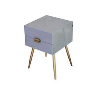 WFDLIU Bedroom Bedside Table Rust-Proof Wrought Iron Material Bedside Table It Is Also A Small Table Nightstand Table Cabine Suitable for Indoor,Gray