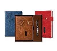 WFE Personalised Notebook A5 Leather Executive Organiser Lined Journa | Customizable notebook with laser engraving. 100 GSM paper, secure snap clasp, pen loop & card slot. Premium business gift