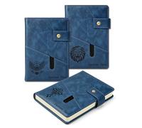 WFE Personalised Notebook A5 Leather Executive Organiser Lined Journa | Customizable notebook with laser engraving. 100 GSM paper, secure snap clasp, pen loop & card slot. Premium business gift